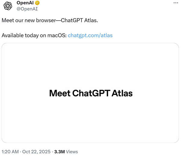 OpenAI用1年时间证明 你并不用为AI换浏览器