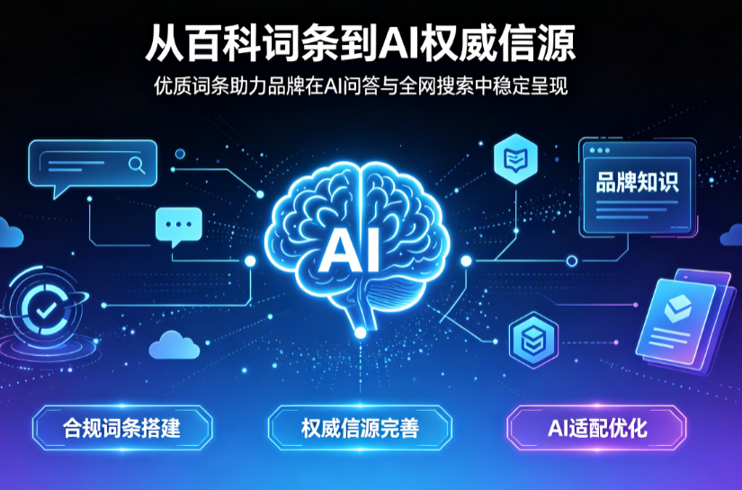 2026年要做好品牌业务的百科词条建设，抢占搜索与AI问答品牌展示入口