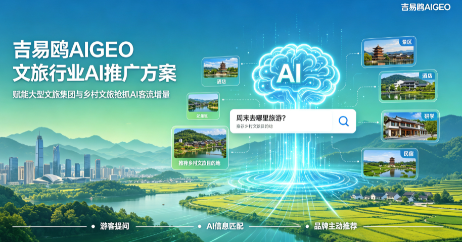 吉易鸥AIGEO提供文旅行业推广解决方案,开启文旅行业长效种草新时代